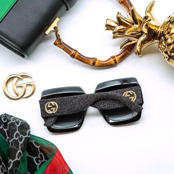 New - Gucci Grey Gradient  Square Ladies Sunglasses GG0102S 001 54 - Picture 8 of 10